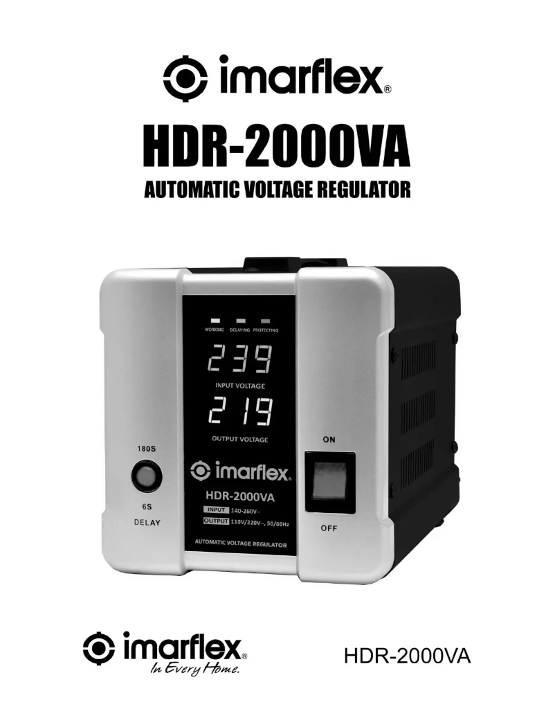 Page 1 de la notice Manuel utilisateur Imarflex HDR-2000VA