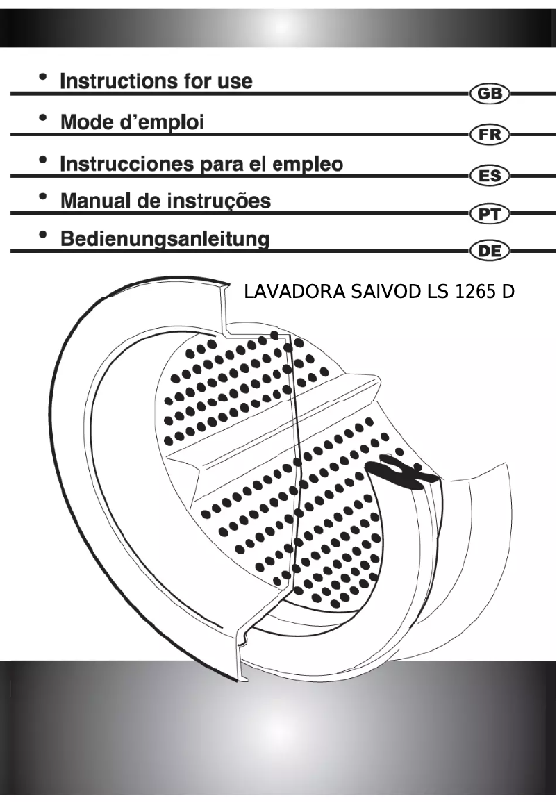Page 1 de la notice Manuel utilisateur Saivod LS 1265 D