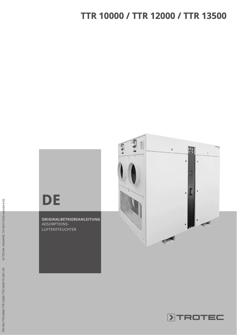 Page 1 de la notice Manuel utilisateur Trotec TTR 12000