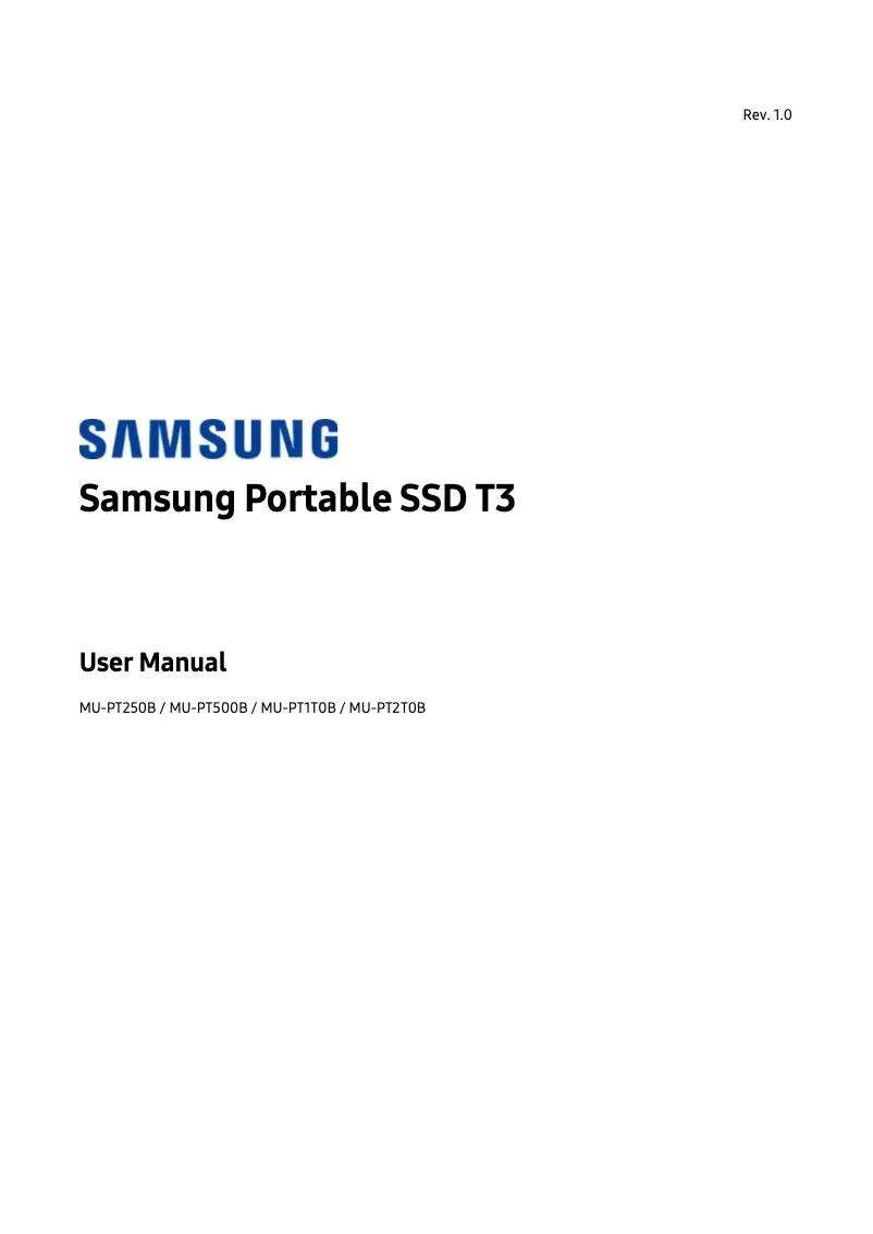 Página 1 del manual Manual de usuario Samsung 860 EVO
