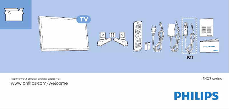 Page n°1 - Guide de démarrage rapide Philips 22PFS5403