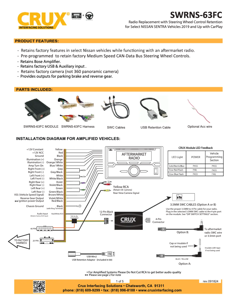 Página 1 del manual Manual de usuario CRUX SWRNS-63FC