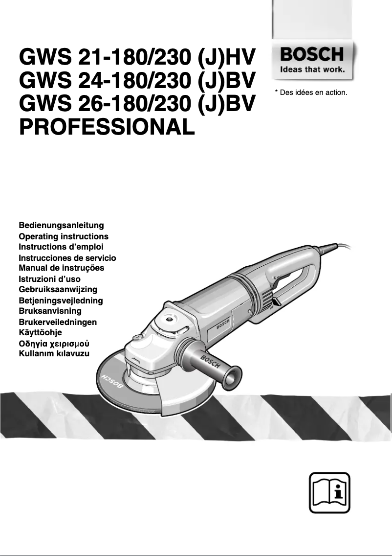 Page 1 of the manual User Manual Bosch GWS 26-230 BV Professional