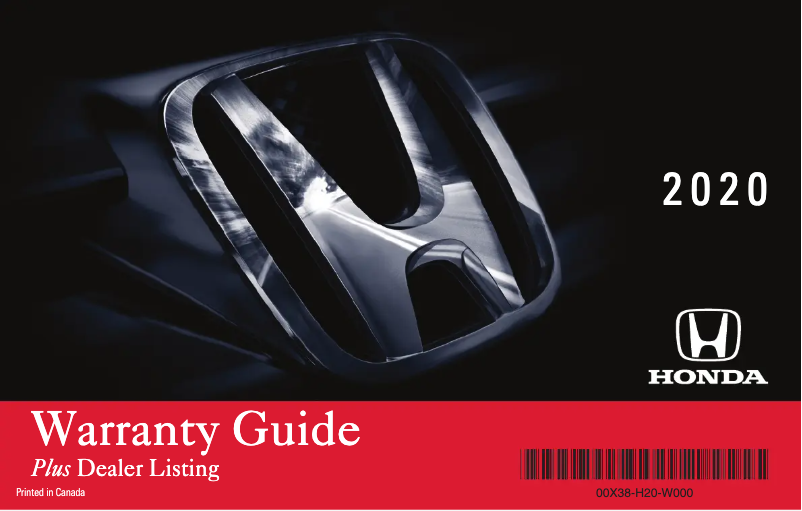 Page 1 de la notice Manuel d'utilisation et d'entretien Honda HR-V (2020)