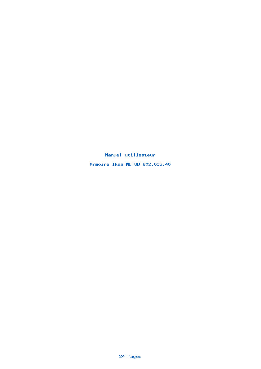 Page 1 de la notice Manuel utilisateur Ikea METOD 802.055.40