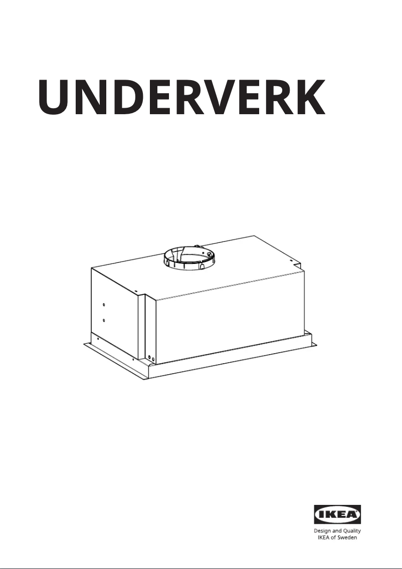 Page 1 de la notice Manuel utilisateur Ikea UNDERVERK 004.432.10