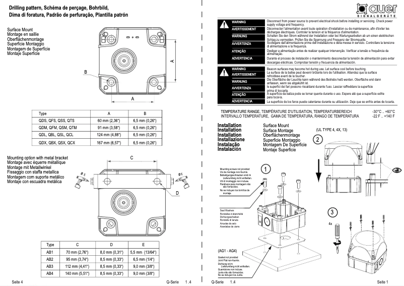 Page 1 of the manual User Manual Auer Signal QDX 874462413