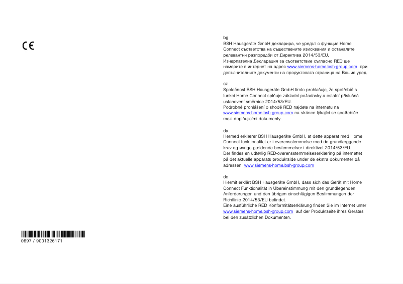 Page 1 de la notice Manuel utilisateur Siemens WM16XE90