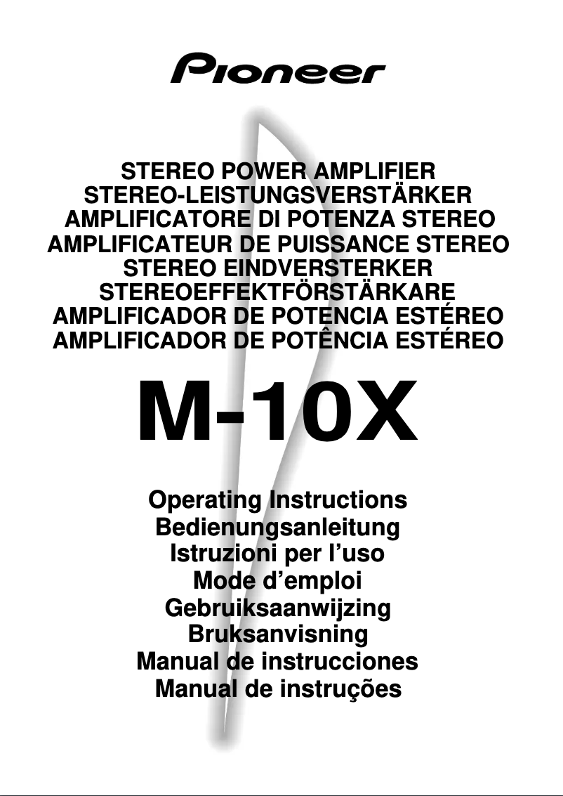 Página 1 del manual Manual de usuario Pioneer M-10X