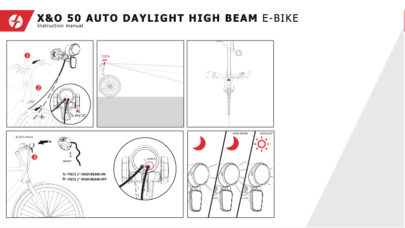 Page 1 de la notice Manuel utilisateur Spanninga X&O 50