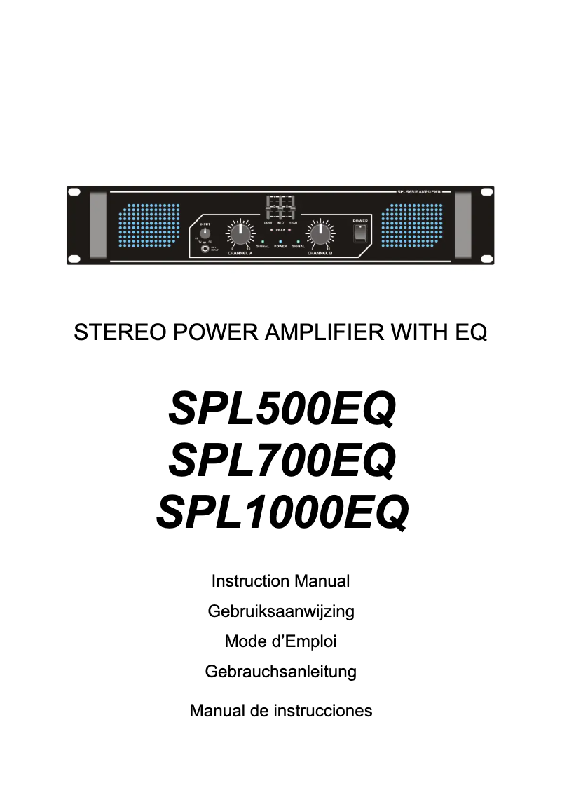 Page 1 de la notice Manuel utilisateur Skytec SPL-700