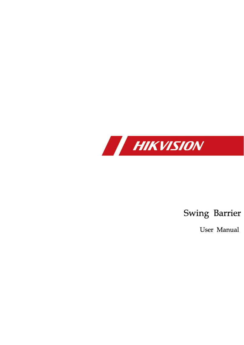 Page 1 de la notice Manuel utilisateur Hikvision DS-K3B801