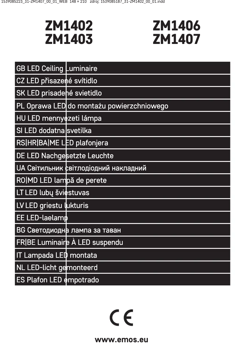 Página 1 del manual Manual de usuario Emos ZM1407
