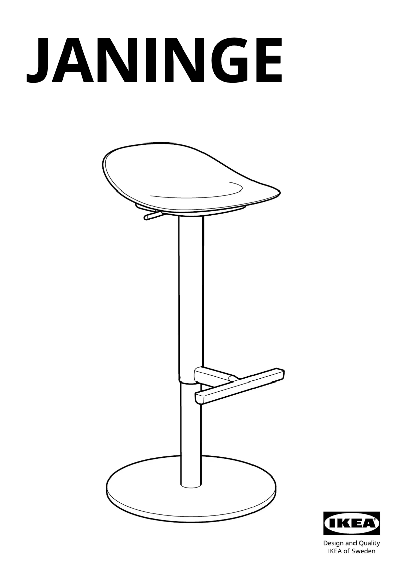 Page 1 de la notice Manuel utilisateur Ikea JANINGE 102.813.54
