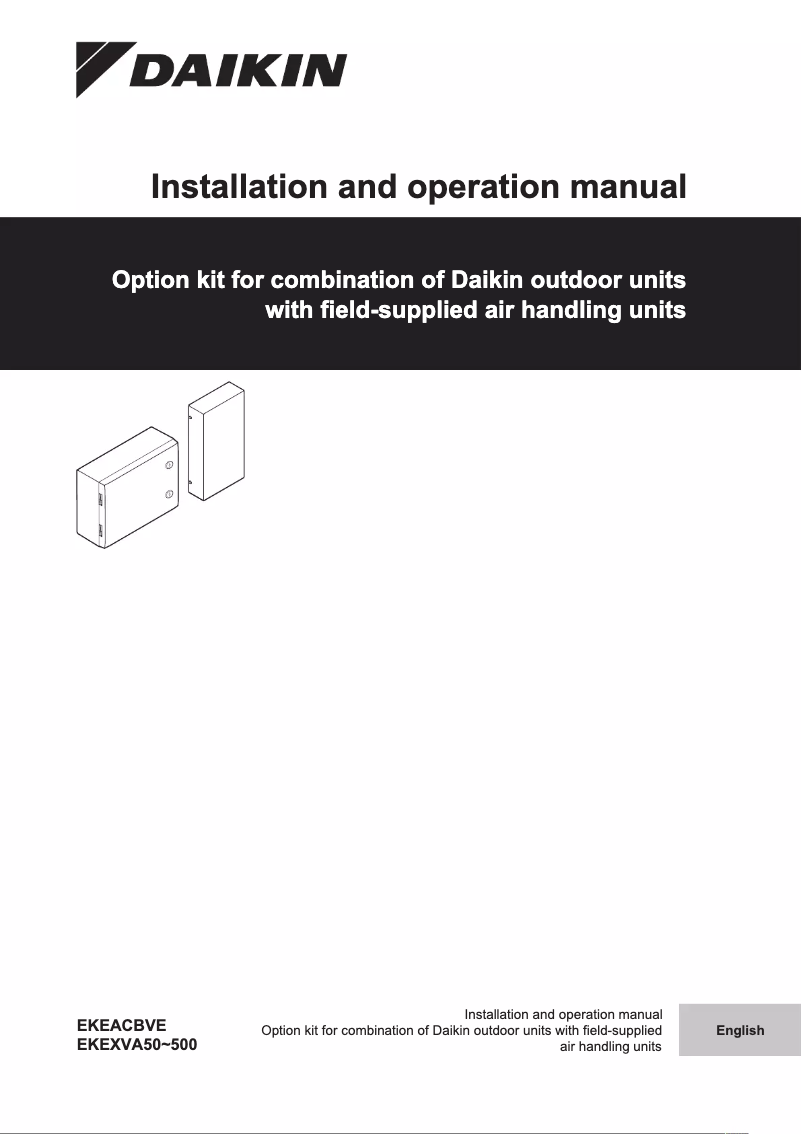 Página 1 del manual Manual de usuario Daikin EKEXVA125
