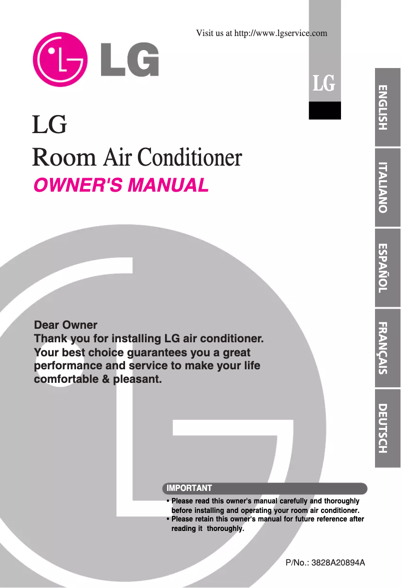 Page 1 de la notice Manuel utilisateur LG ASUH126PUL3