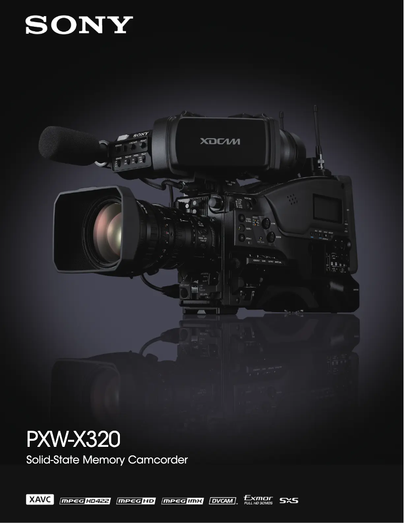 Page 1 de la notice Brochure Sony PXW-X320