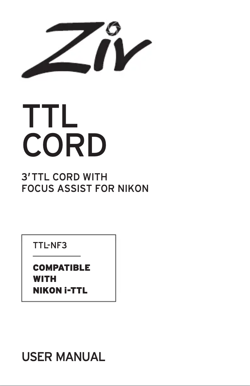 Page 1 de la notice Manuel utilisateur Ziv TTL-NF3