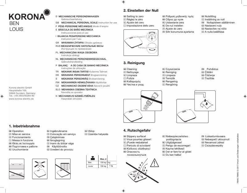Page 1 de la notice Manuel utilisateur Korona Ben 76640
