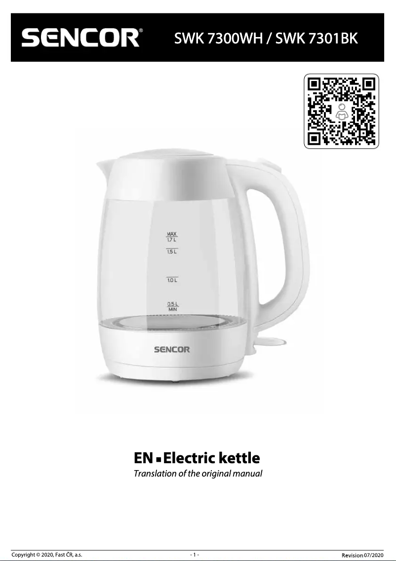 Página 1 del manual Manual de usuario Sencor SWK 7300WH