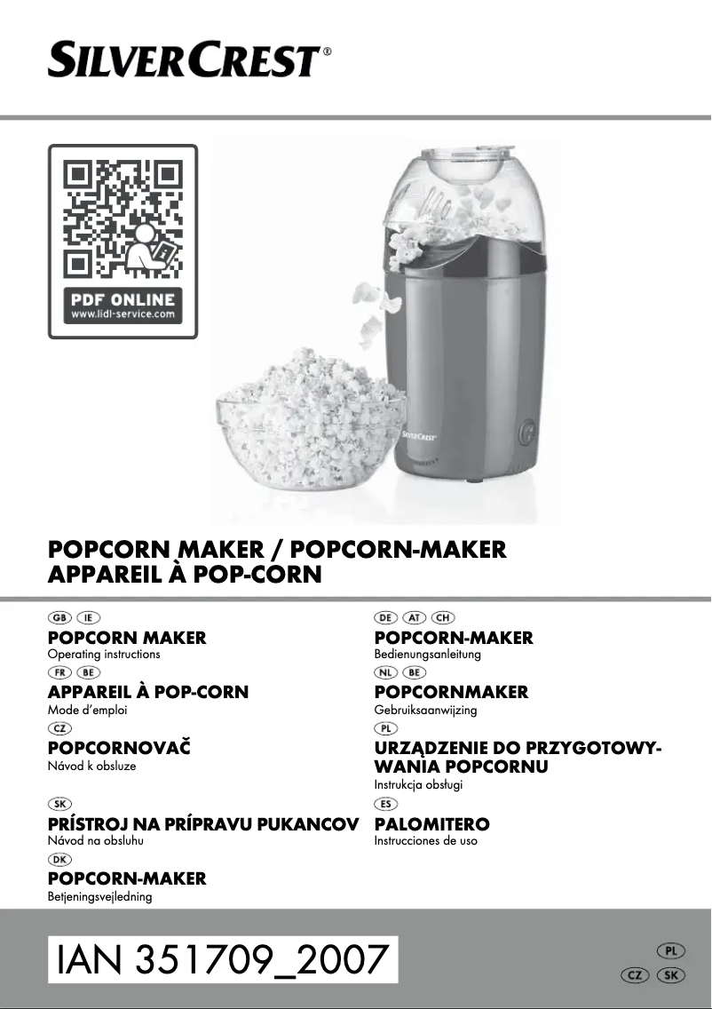 Page 1 de la notice Manuel utilisateur SilverCrest SPCM 1200 C1