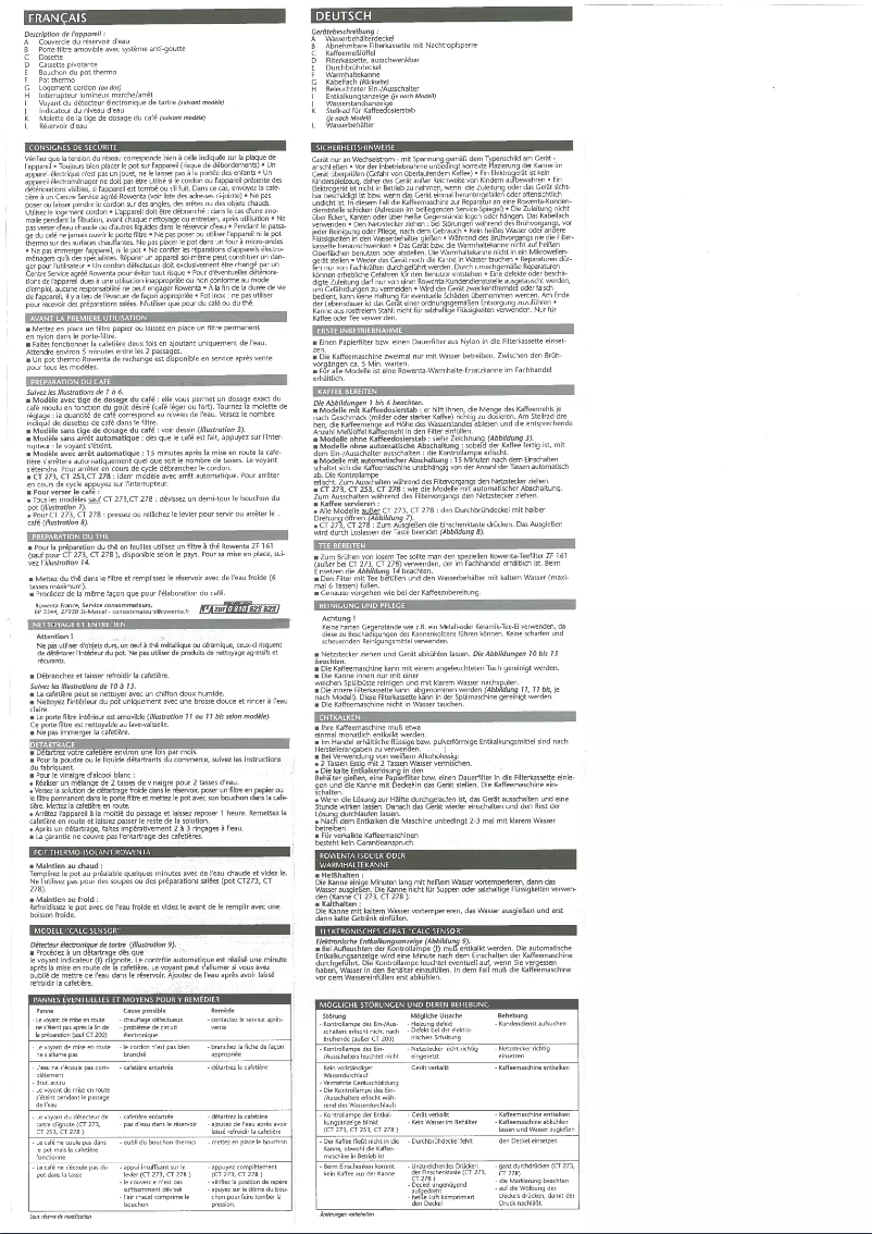 Página 1 del manual Manual de usuario Rowenta CT2107