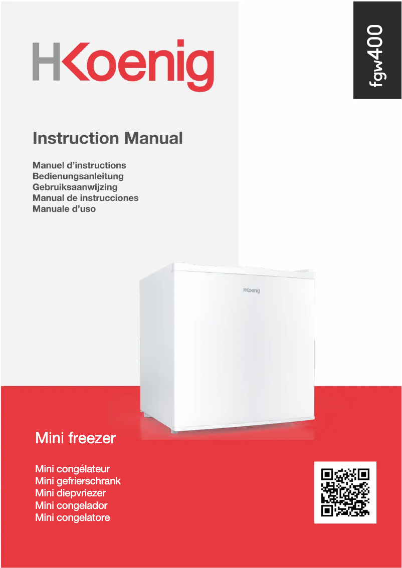 Page 1 de la notice Manuel utilisateur H.Koenig FGW400