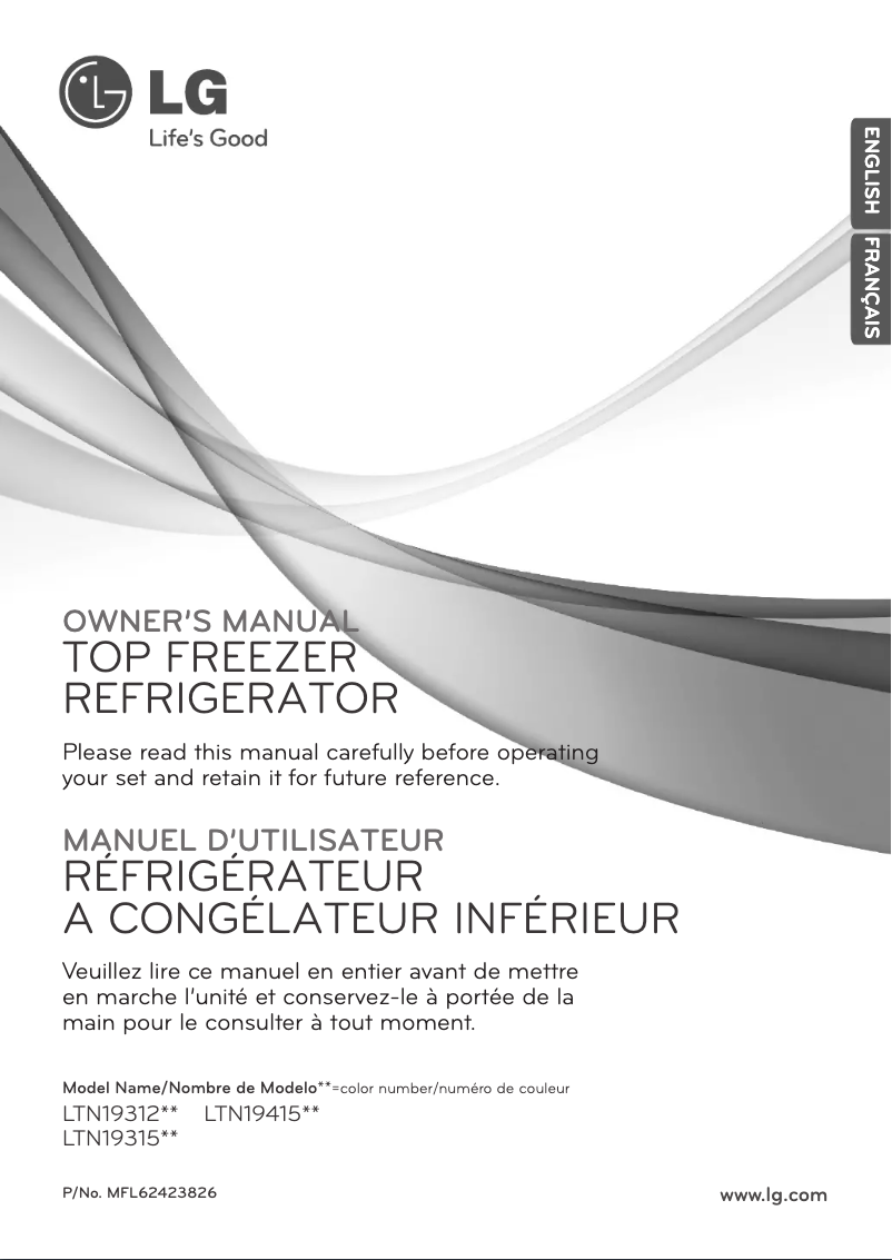 Page 1 de la notice Manuel utilisateur LG LTN19315SB