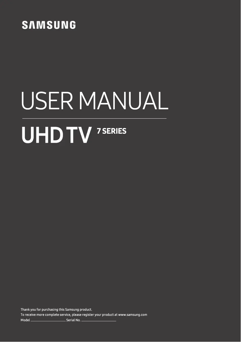 Página 1 del manual Manual de usuario Samsung UE75RU7100