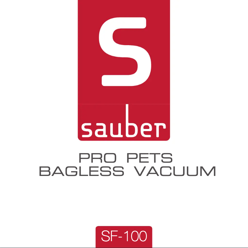 Página 1 del manual Manual de usuario Sauber Pro Pets SF-100