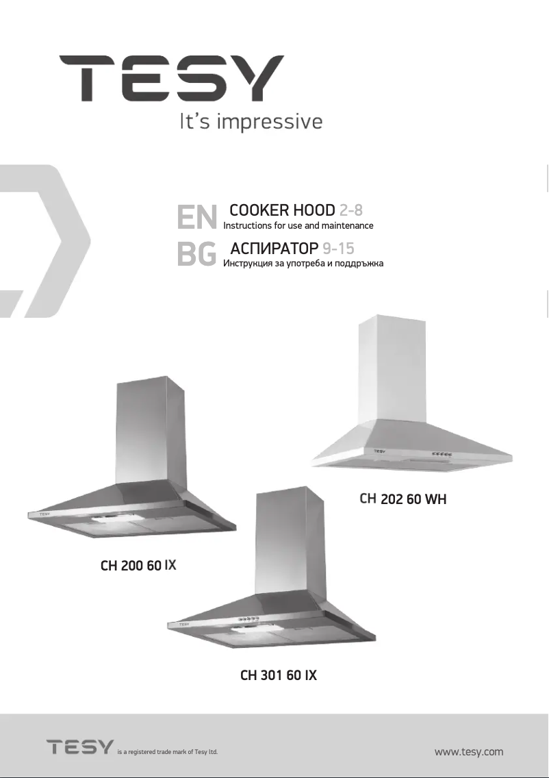 Página 1 del manual Manual de usuario Tesy CH 301 1T 60 IX
