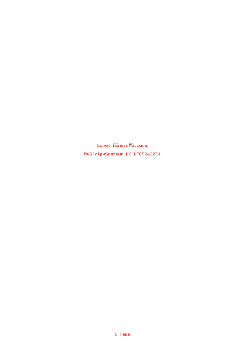 Image de la première page du manuel de l'appareil LTCS24223W