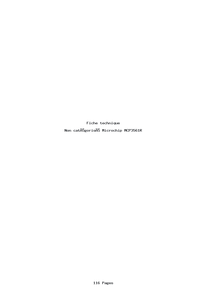 Image de la première page du manuel de l'appareil MCP3561R