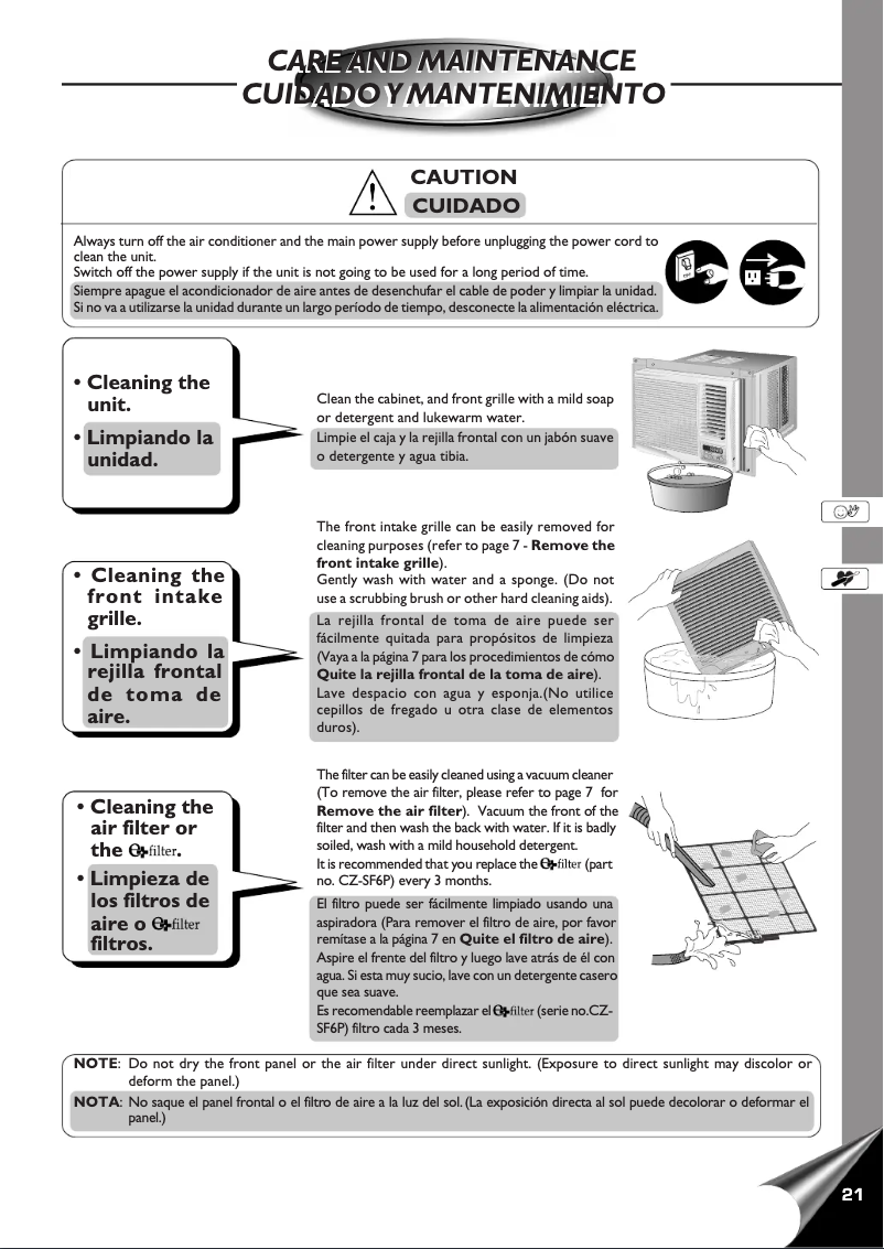 Página 1 del manual Manual de usuario Panasonic CW-XC80YU