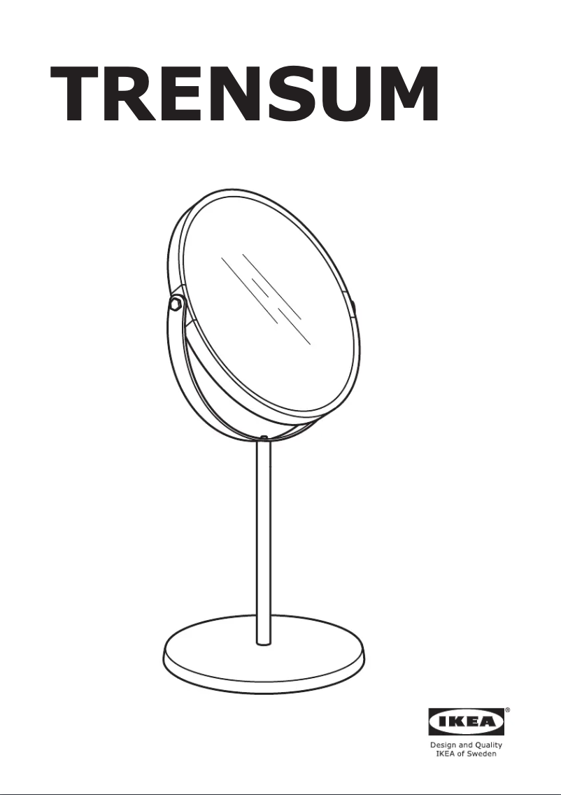 Page 1 de la notice Manuel utilisateur Ikea TRENSUM 245.244.85