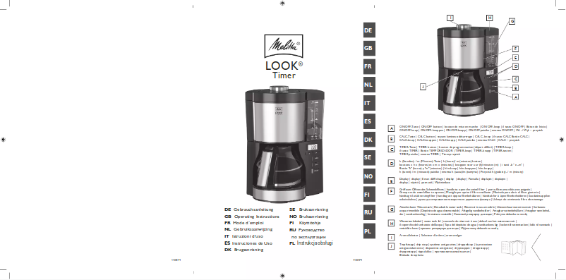 Page 1 de la notice Manuel utilisateur Melitta Look Timer