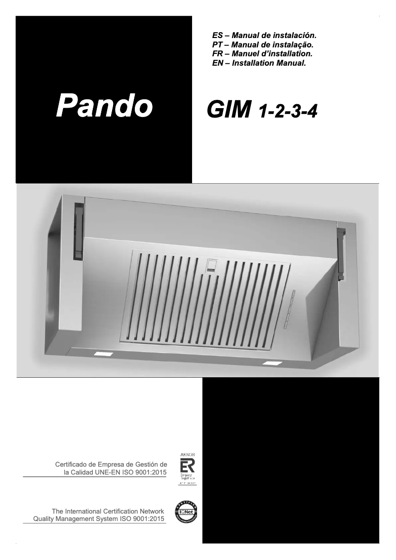 Page 1 de la notice Manuel utilisateur Pando GIM