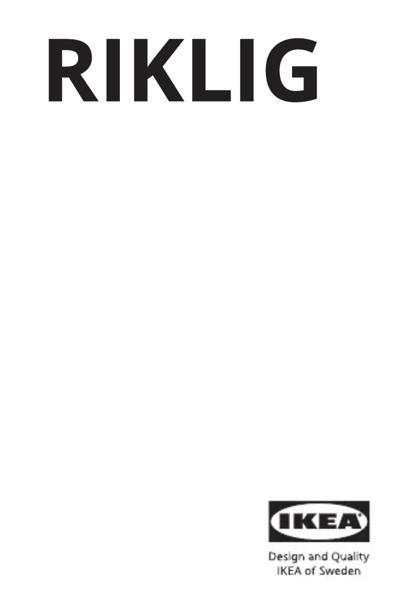 Page 1 de la notice Manuel utilisateur Ikea RIKLIG 301.632.17