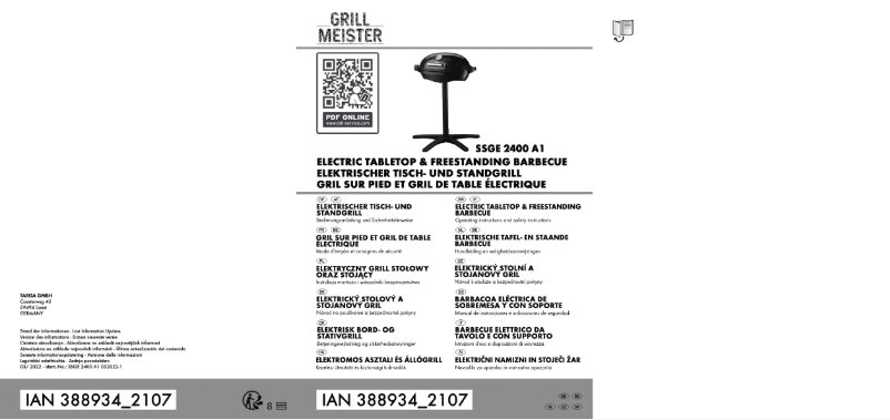 Page 1 de la notice Manuel utilisateur Grillmeister SSGE 2400 A1