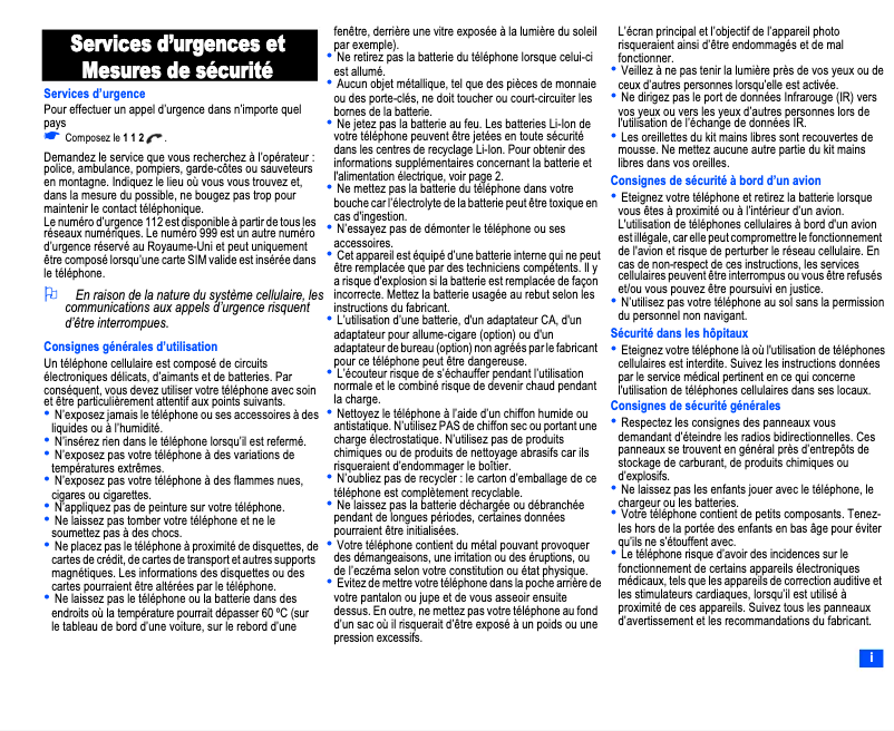 Page 1 de la notice Manuel utilisateur NEC N401i