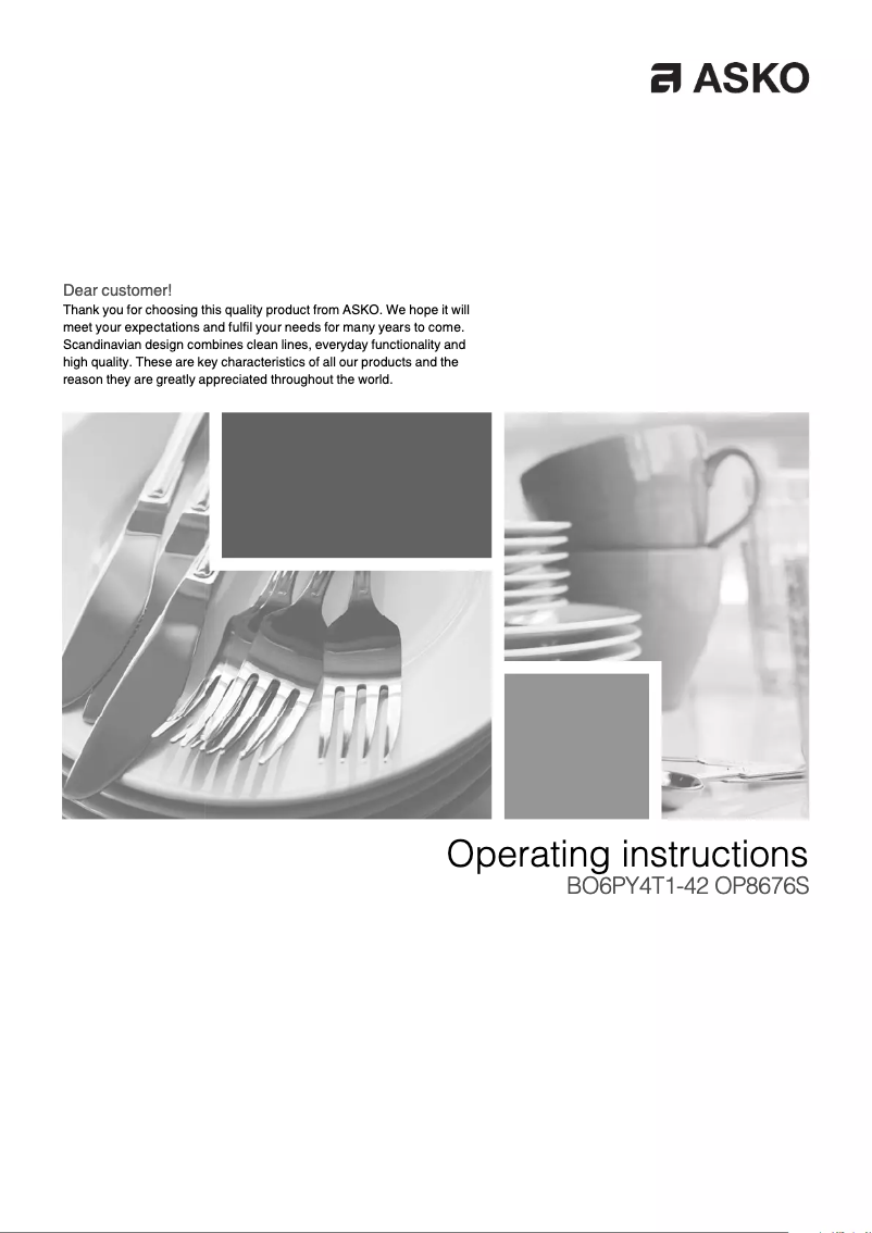 Page 1 de la notice Manuel utilisateur Asko OP8676S