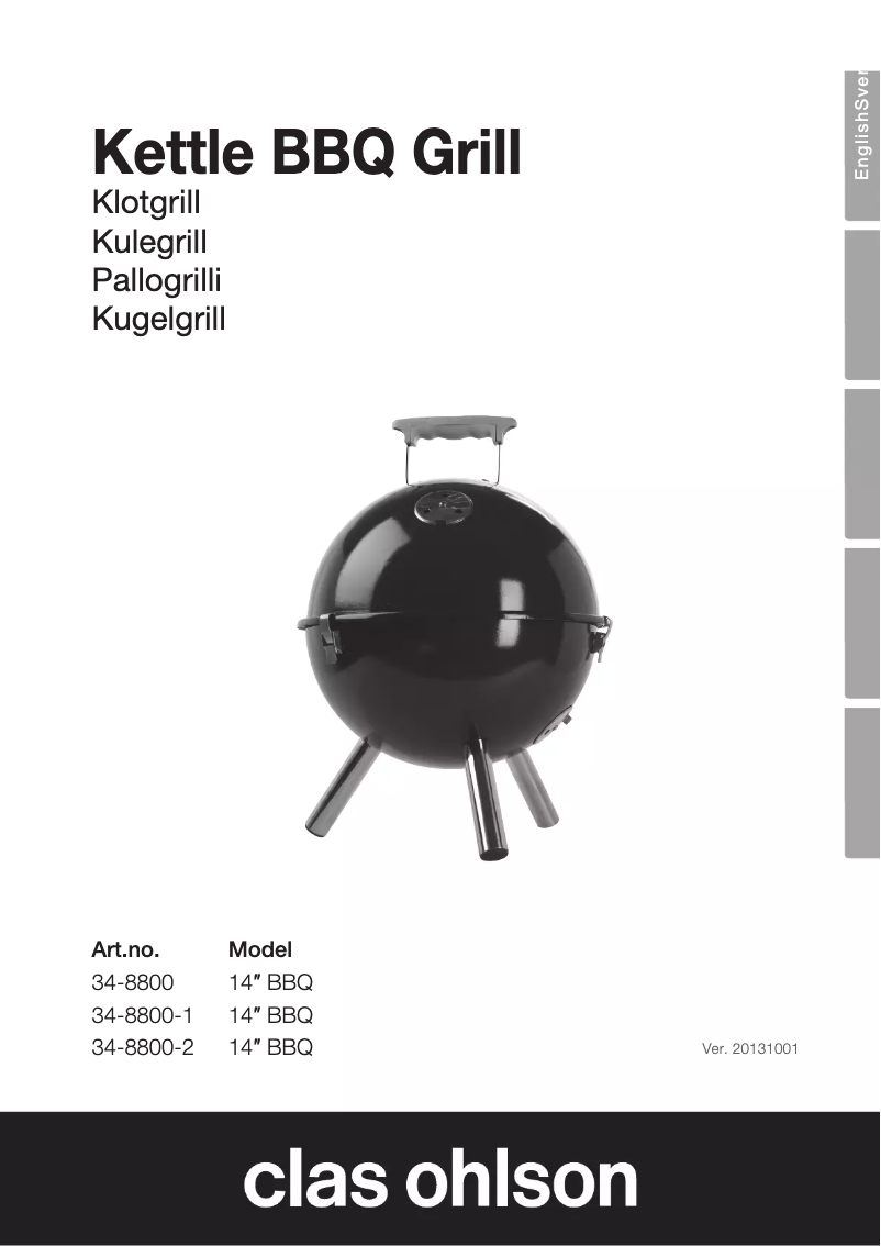 Page 1 de la notice Manuel utilisateur Clas Ohlson 34-8800