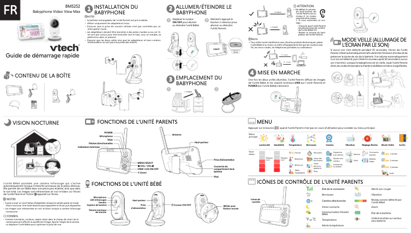 Page 1 de la notice Manuel utilisateur Vtech View Max BM5252