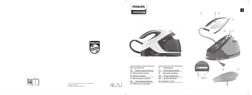 Page 1 de la notice Manuel utilisateur Philips PerfectCare Performer GC8721