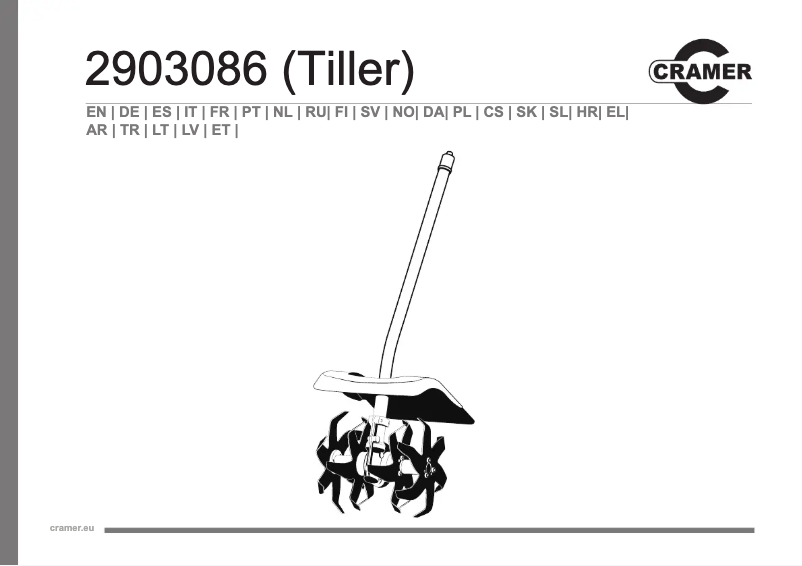 Page 1 de la notice Manuel utilisateur Cramer A82TXT