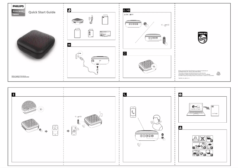Page 1 of the manual Quick Start Guide Philips TAS2505