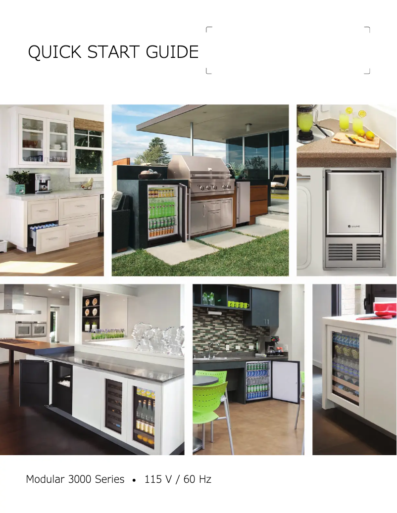 Page 1 de la notice Guide de démarrage rapide U-Line 3036WCWC