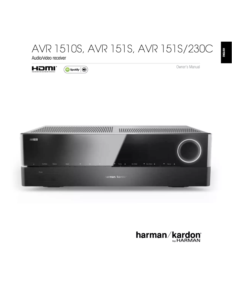 Page 1 de la notice Manuel utilisateur Harman Kardon AVR 1510S