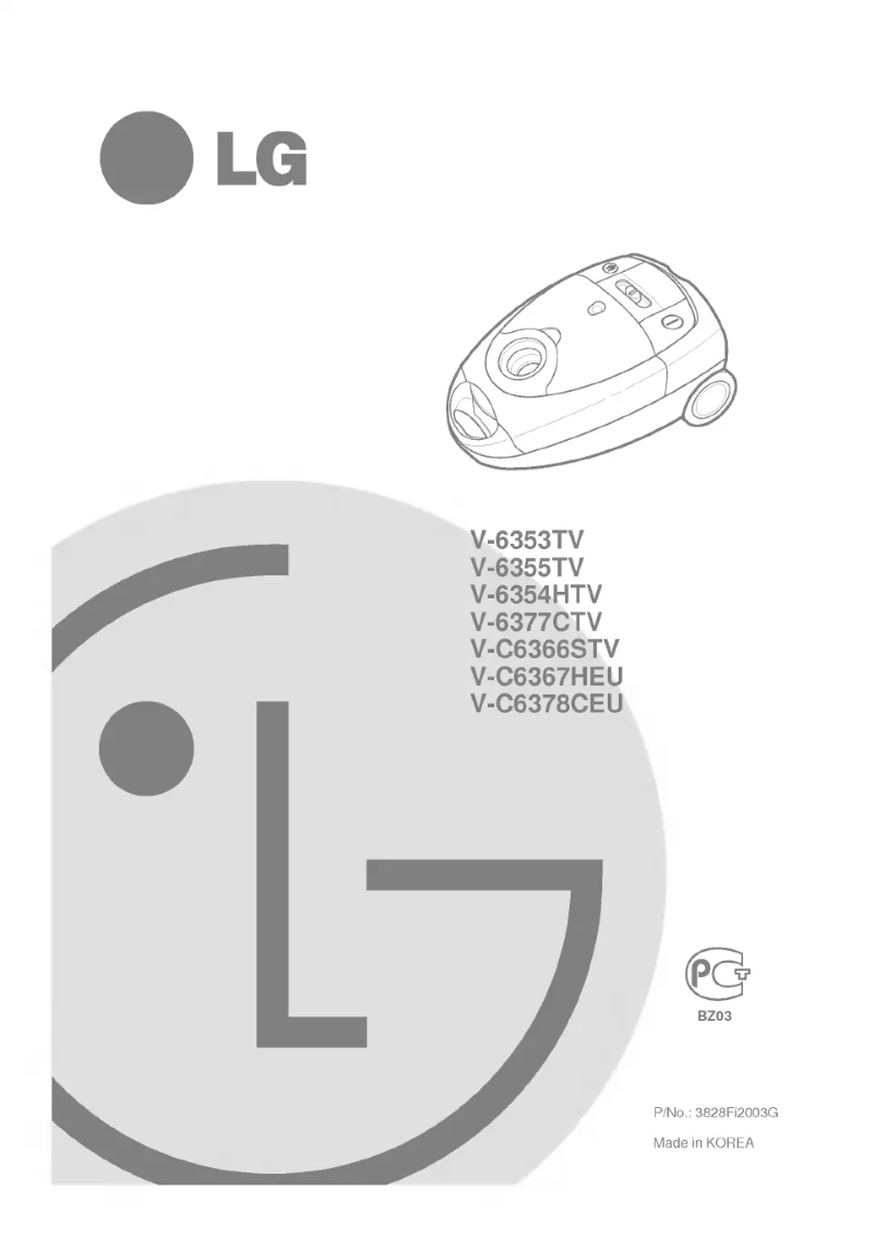 Page 1 de la notice Manuel utilisateur LG V-C6367HEU