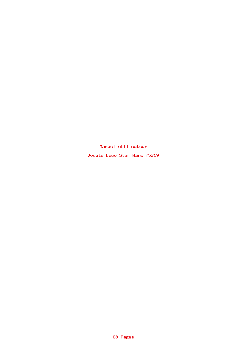 Page 1 de la notice Manuel utilisateur Lego Star Wars 75319